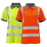 Ladies Savannah Hi-Viz Short Sleeve Polo Shirt Class 1/2