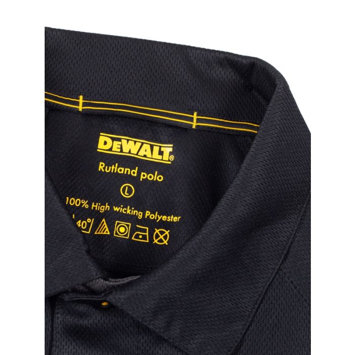 DeWalt Rutland Black/Grey PWS Polo Shirt