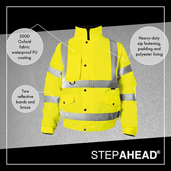 Step Ahead Premium Hi-Viz Bomber Jacket Class 3
