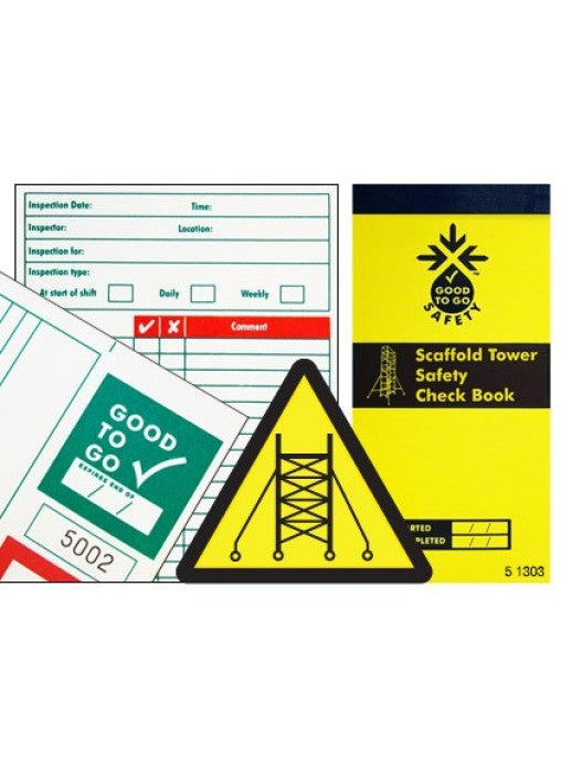 scaffold tower good to go inspection check book