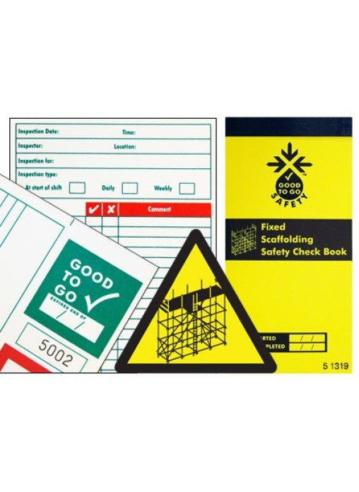 fixed scaffolding good to go inspection check book