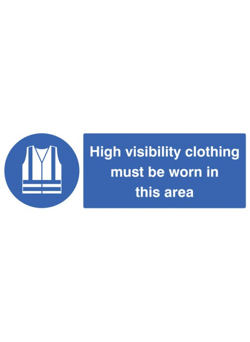 high viz clothing must be worn safety sign