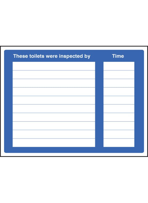 These Toilets Were Inspected by - Safety Sign