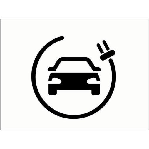 reusable electric vehicle symbol floor stencil