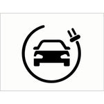 reusable electric vehicle symbol floor stencil