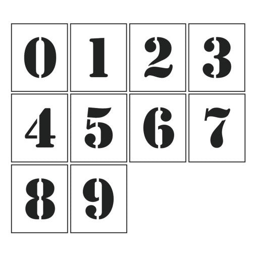 reusable number stencil kit 15cm or 30cm