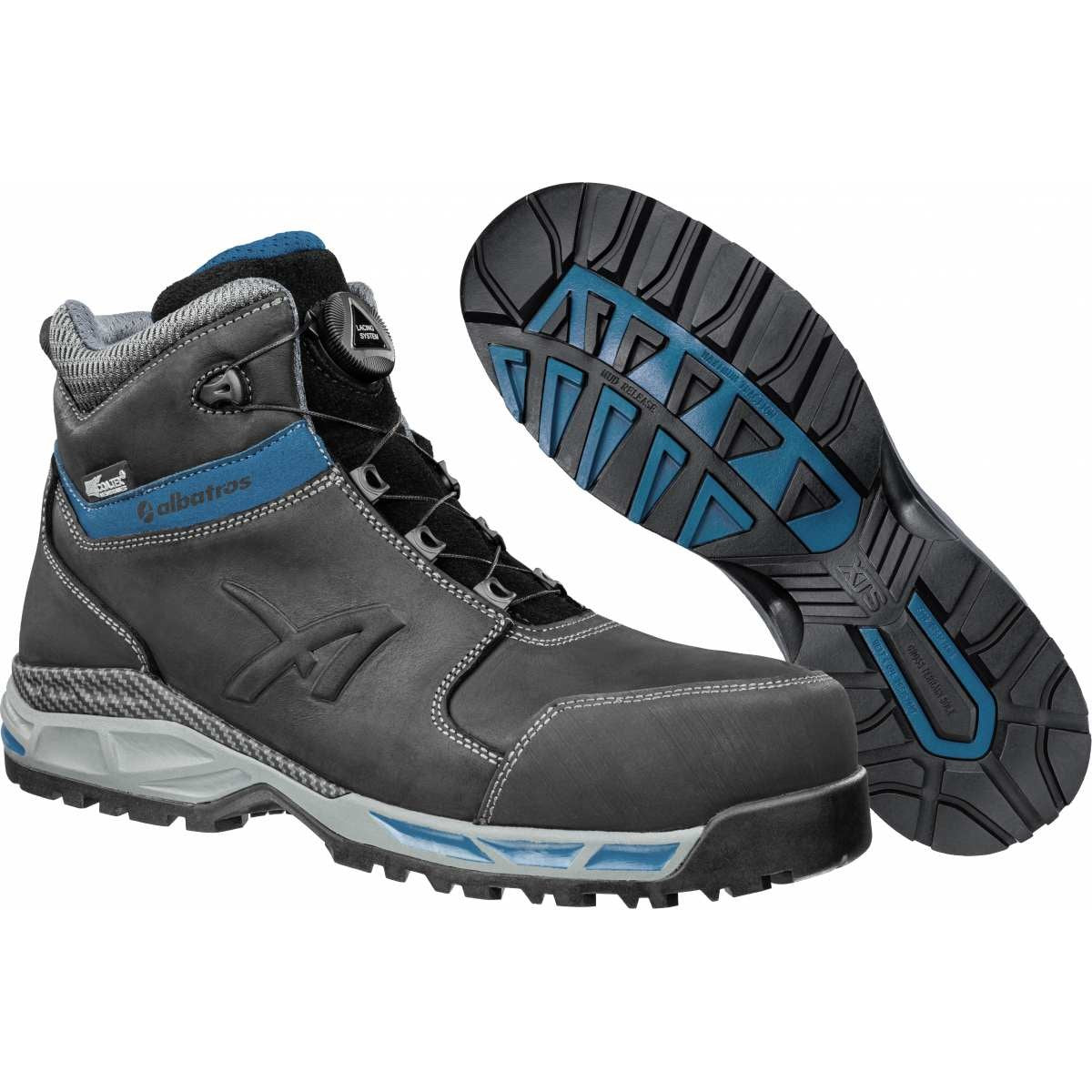 Albatros Tofane Black CTX Mid Safety Trainer Boot ESD S3 with quick lock lace system