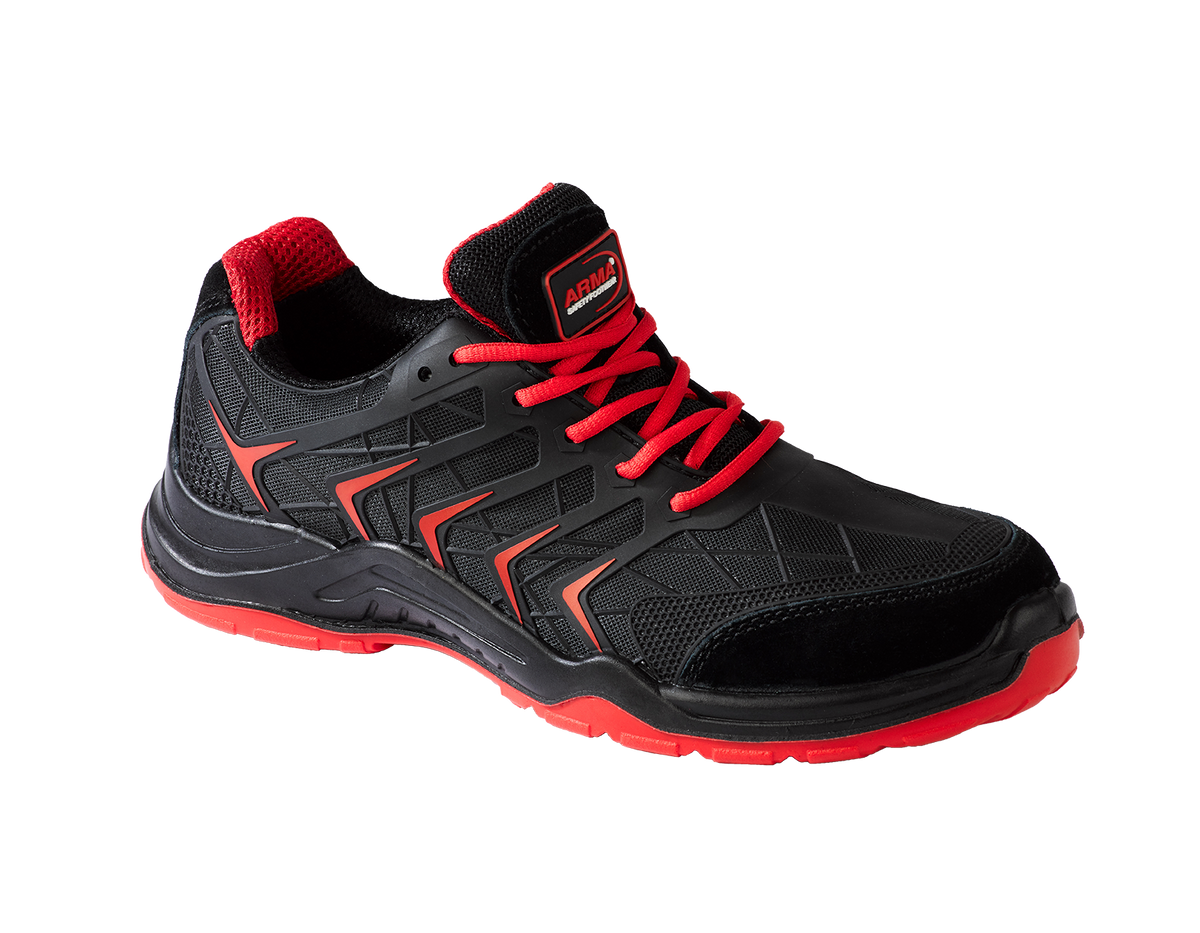A10-VIPER S1P Black KPU Suede Safety Trainers â€“ Steel Toe, Lightweight, Slip Resistant