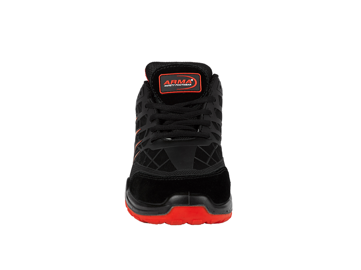 A10-VIPER S1P Black KPU Suede Safety Trainers â€“ Steel Toe, Lightweight, Slip Resistant