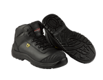 A13-FALCON S3 Metal-Free ESD Safety Boots â€“ Black Leather, SRC Slip Resistant