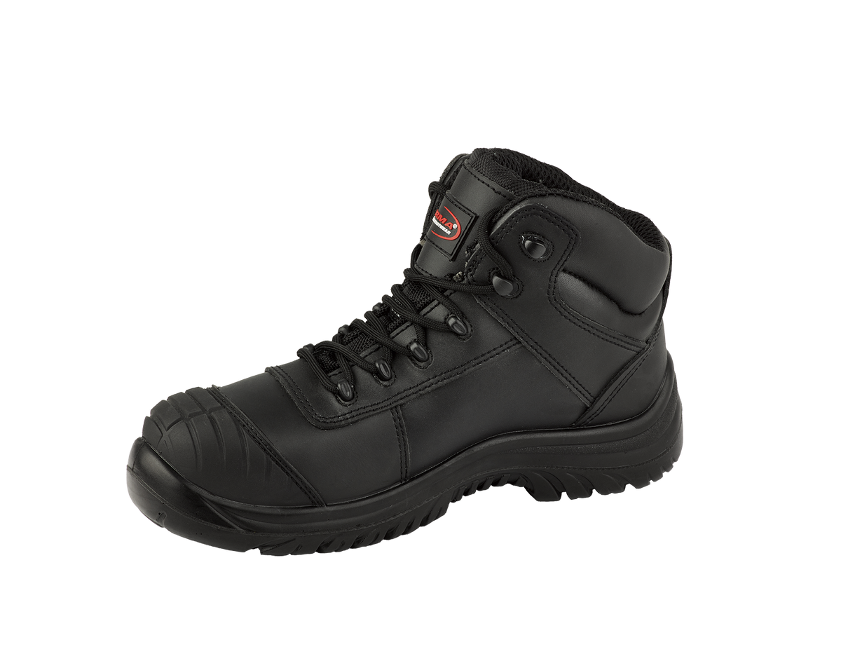 A13-FALCON S3 Metal-Free ESD Safety Boots â€“ Black Leather, SRC Slip Resistant