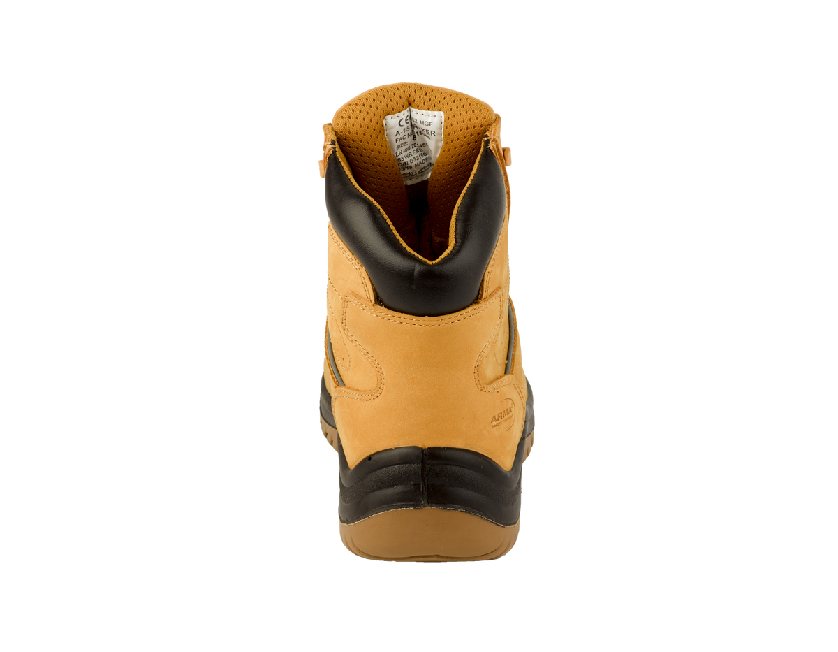A15-STRYKER S3 Waterproof Metal-Free Safety Boots â€“ Honey Nubuck Leather, SRC Slip Resistant