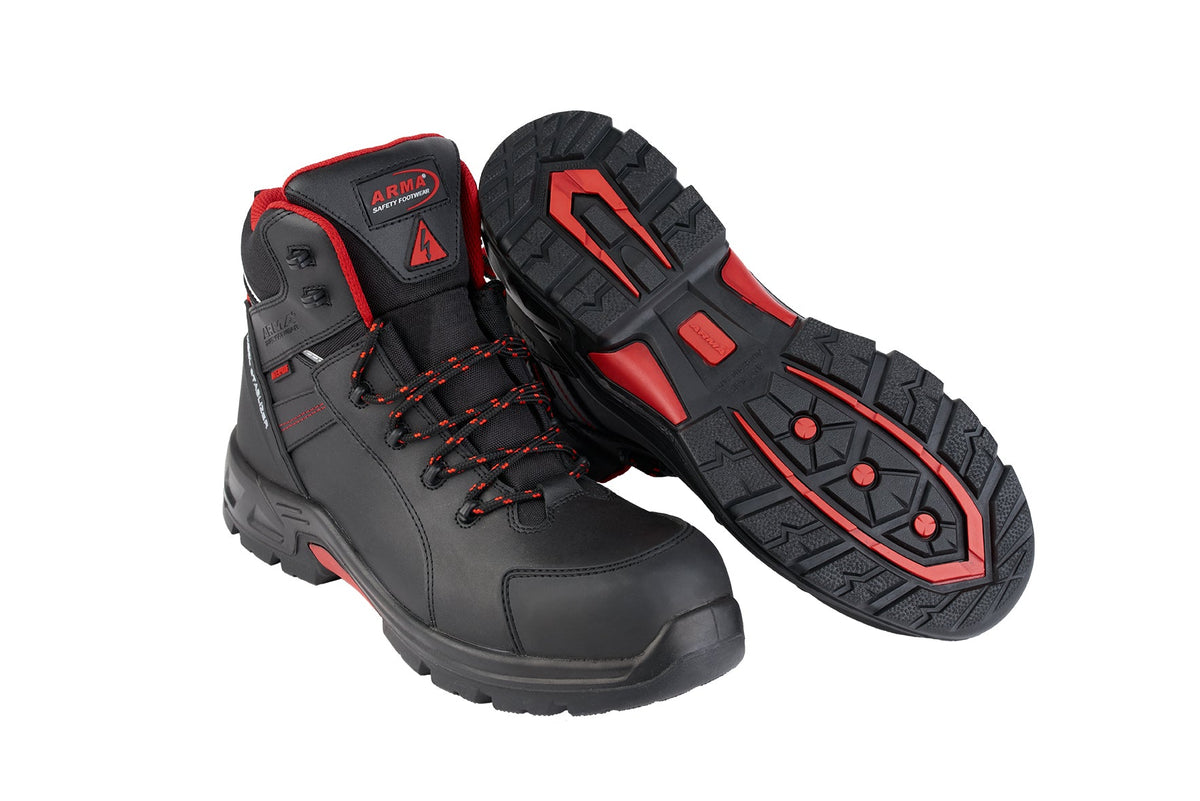 A18-LIGHTNING ARMA Waterproof Safety Boots â€“ Metal-Free, Heat & Fuel Resistant, SBP Rated