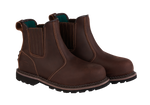 A22-RANGER S3 Brown Leather Chelsea Safety Boots â€“ Slip & Heat Resistant, Goodyear Welted