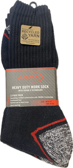 ASCK001 â€“ 3 Pack Heavy Duty Work Socks with THERM-X Technology