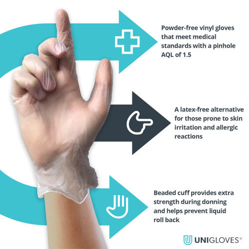 clear vinyl exam gloves xl