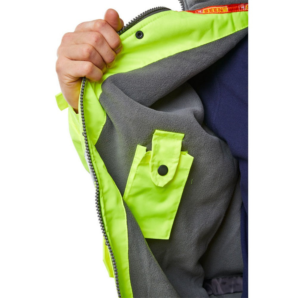 Click Hi-Viz Fleece Lined Bomber Jacket Class 3