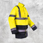 Step Ahead Hi Visibility Yellow/Navy Two Tone Parka Jacket