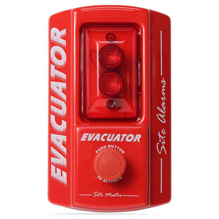 Evacuator Sitemaster Self-Contained Site Alarm â€“ Push Button, Sounder & Strobe