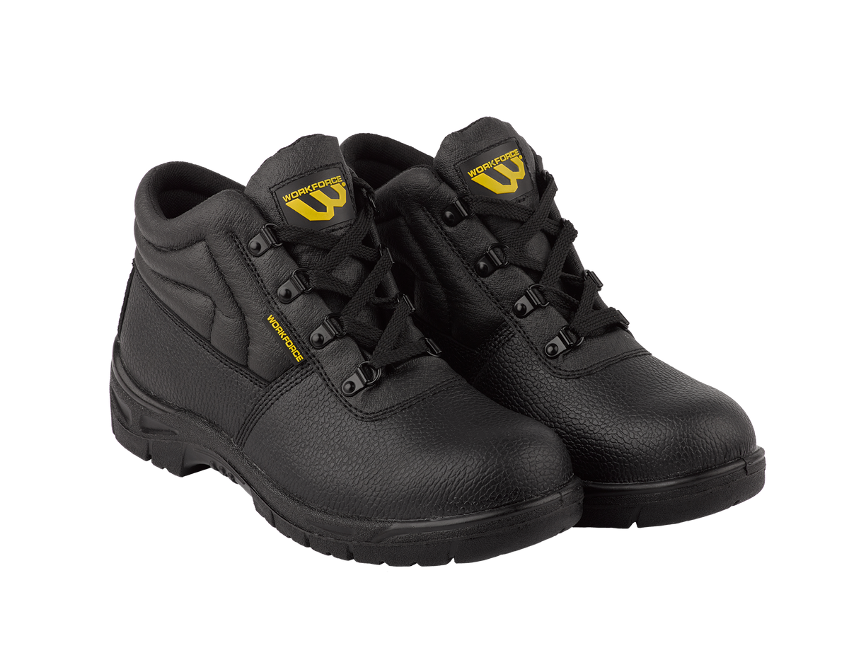 Workforce GC2-P Black Leather Safety Chukka Boot â€“ S1P | SRC | Lightweight & Comfortable