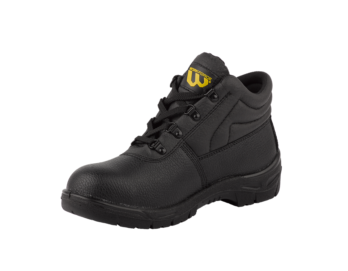 Workforce GC2-P Black Leather Safety Chukka Boot â€“ S1P | SRC | Lightweight & Comfortable