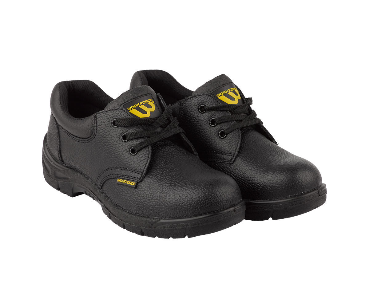 Workforce GS2-P Black Leather Safety Shoe â€“ S1P | SRC | Lightweight & Comfortable