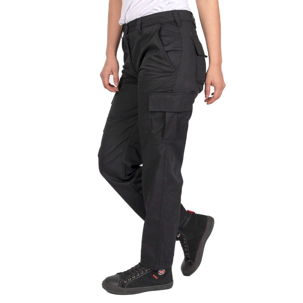 Lee Cooper LCLPNT241 Ladies Black Cargo Trousers â€“ Lightweight, Durable & Work-Ready