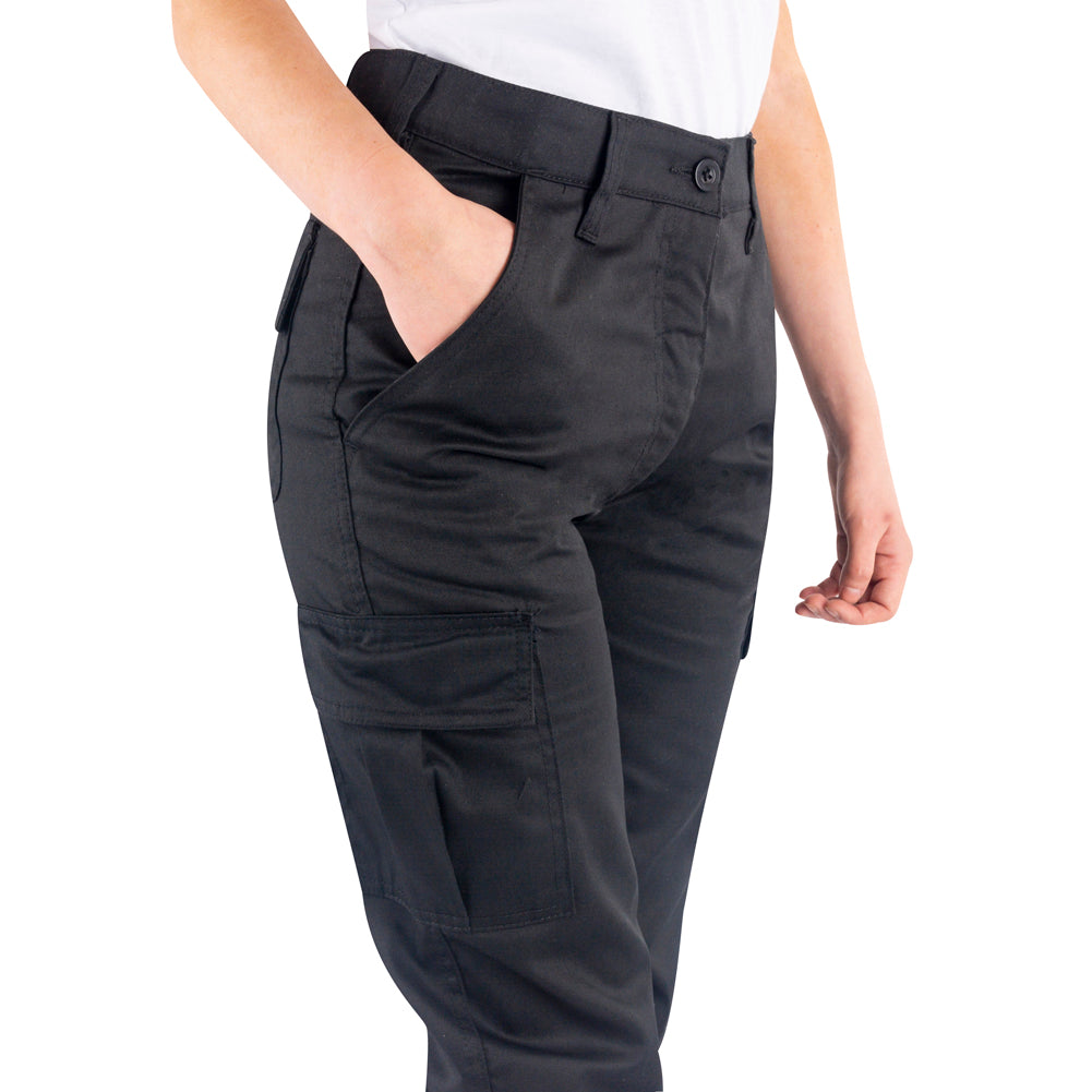 Lee Cooper LCLPNT241 Ladies Black Cargo Trousers â€“ Lightweight, Durable & Work-Ready