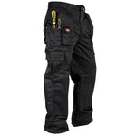 Lee Cooper LCPNT206 Black Multi-Pocket Cargo Trouser â€“ Durable Workwear with Knee Pad Pocket