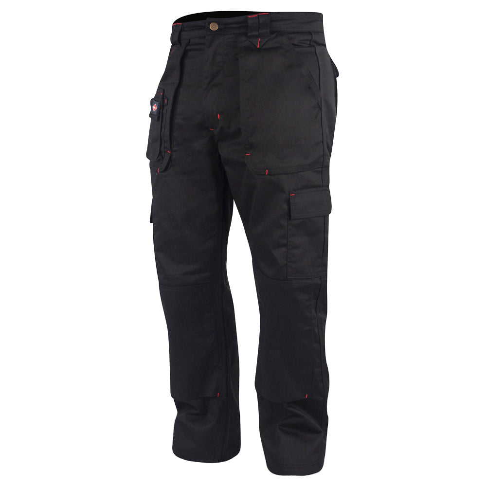 Lee Cooper LCPNT206 Black Multi-Pocket Cargo Trouser â€“ Durable Workwear with Knee Pad Pocket