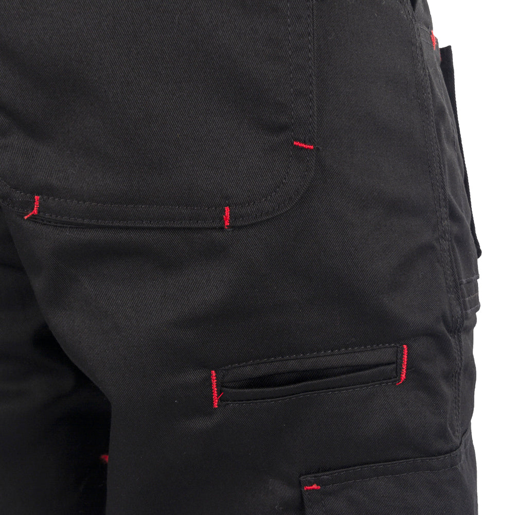 Lee Cooper LCPNT206 Black Multi-Pocket Cargo Trouser â€“ Durable Workwear with Knee Pad Pocket