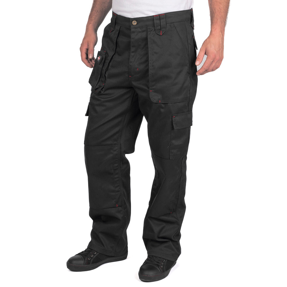 Lee Cooper LCPNT206 Black Multi-Pocket Cargo Trouser â€“ Durable Workwear with Knee Pad Pocket