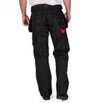 Lee Cooper LCPNT216 Black Holster Pocket Cargo Trousers â€“ Durable Workwear with Multiple Utility Pockets