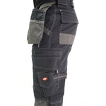 Lee Cooper LCPNT224 Black Holster Pocket Cargo Trousers â€“ Heavy-Duty, Flexible & Site-Ready