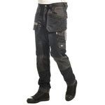 Lee Cooper LCPNT245 Black Stretch Work Trousers with Holster & Knee Pad Pockets