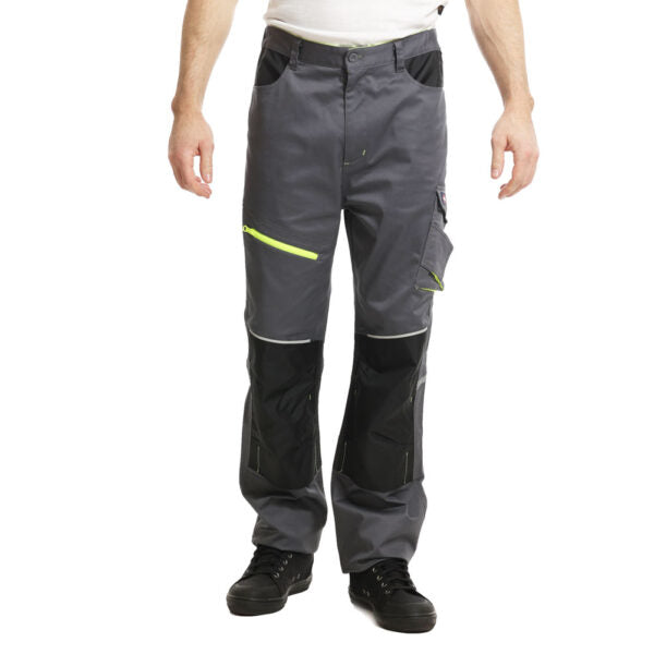 Lee Cooper LCPNT246 Reflective Stretch Holster Work Trousers with Knee Pad Pockets â€“ Menâ€™s Cargo Fit