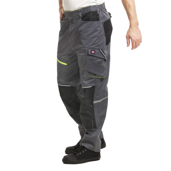 Lee Cooper LCPNT246 Reflective Stretch Holster Work Trousers with Knee Pad Pockets â€“ Menâ€™s Cargo Fit