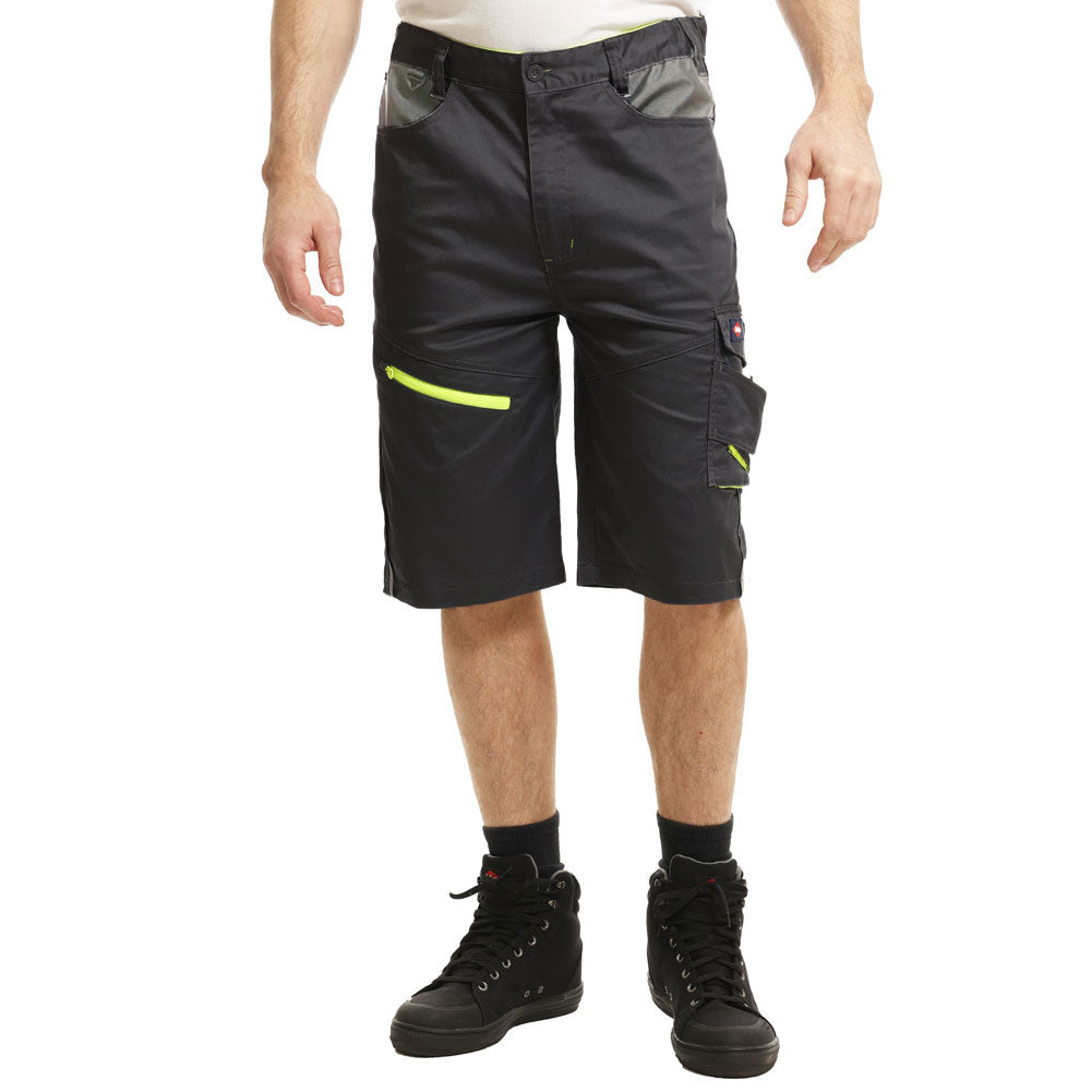Lee Cooper LCSHO811 Stretch Cargo Work Shorts â€“ Hi-Vis Trim & Multi-Pocket Utility