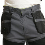 Lee Cooper LCSHO812 Stretch Holster Cargo Shorts â€“ Hi-Vis Trim, Multi-Pocket Utility