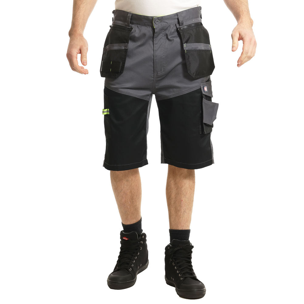 Lee Cooper LCSHO812 Stretch Holster Cargo Shorts â€“ Hi-Vis Trim, Multi-Pocket Utility