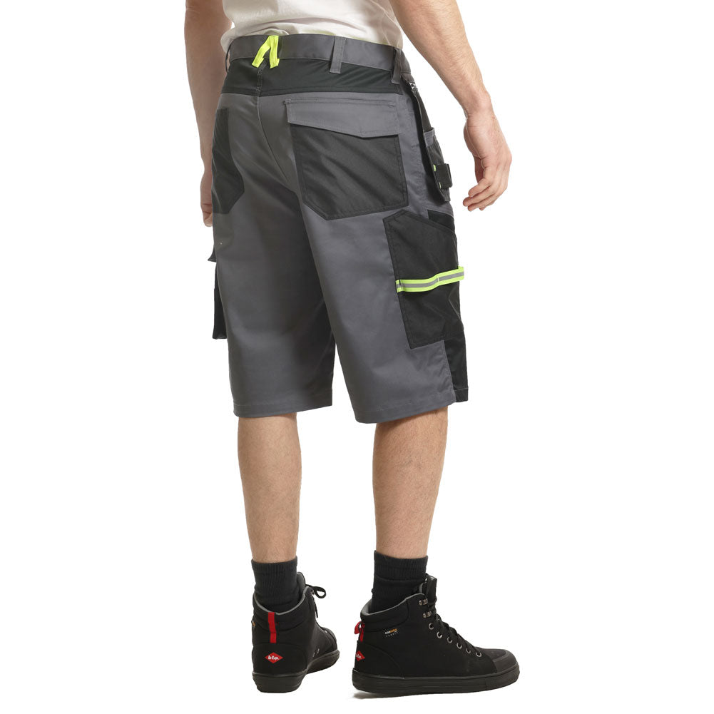 Lee Cooper LCSHO812 Stretch Holster Cargo Shorts â€“ Hi-Vis Trim, Multi-Pocket Utility