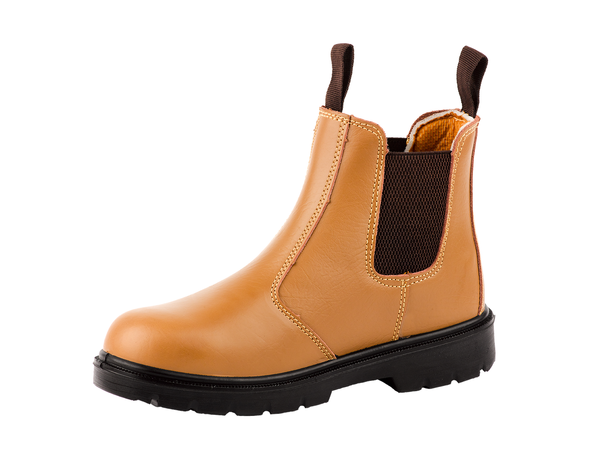 Workforce WF16-P Tan Leather Safety Dealer Boot â€“ S1P | SRC | Steel Toe