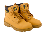 Workforce WF301-P Honey Leather Safety Boot â€“ S1P | SRC | Comfortable & Durable