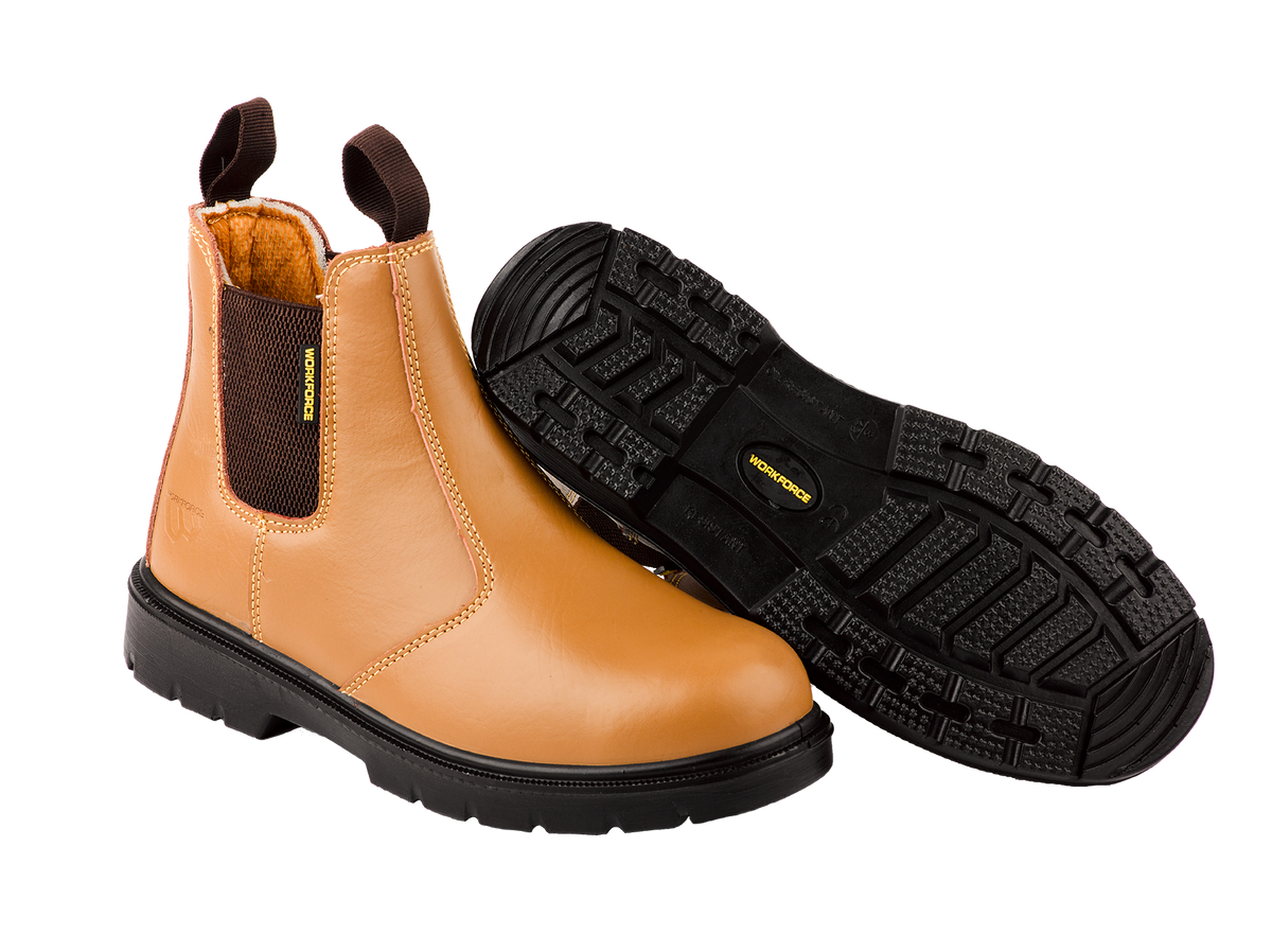 Workforce WF16-P Tan Leather Safety Dealer Boot â€“ S1P | SRC | Steel Toe
