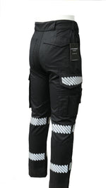 Step Ahead Men's Premium Workwear Trousers â€“ Durable Polyester/Cotton Blend â€“ Reflective Tape, Cargo Pockets, Knee Pad Compatible