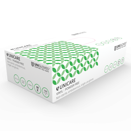 green powder free vinyl disposable gloves