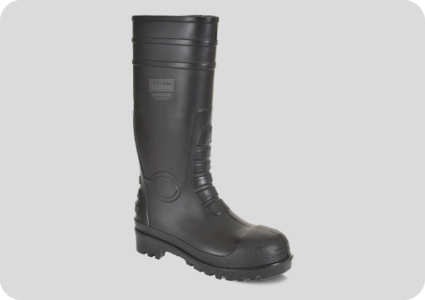 Titan Hurricane Safety Wellington Boot â€“ Waterproof Steel Toe PVC