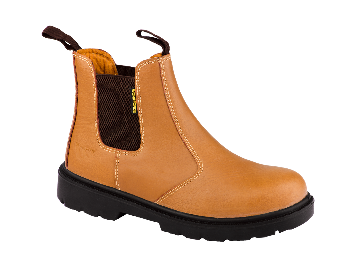 Workforce WF16-P Tan Leather Safety Dealer Boot â€“ S1P | SRC | Steel Toe