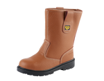 Workforce WF26-P Tan Leather Safety Rigger Boot â€“ S1P | SRC | Steel Toe
