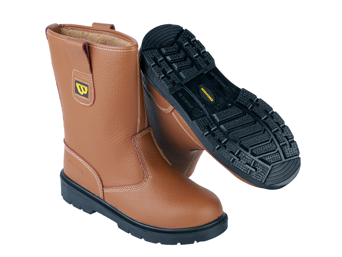 Workforce WF26-P Tan Leather Safety Rigger Boot â€“ S1P | SRC | Steel Toe